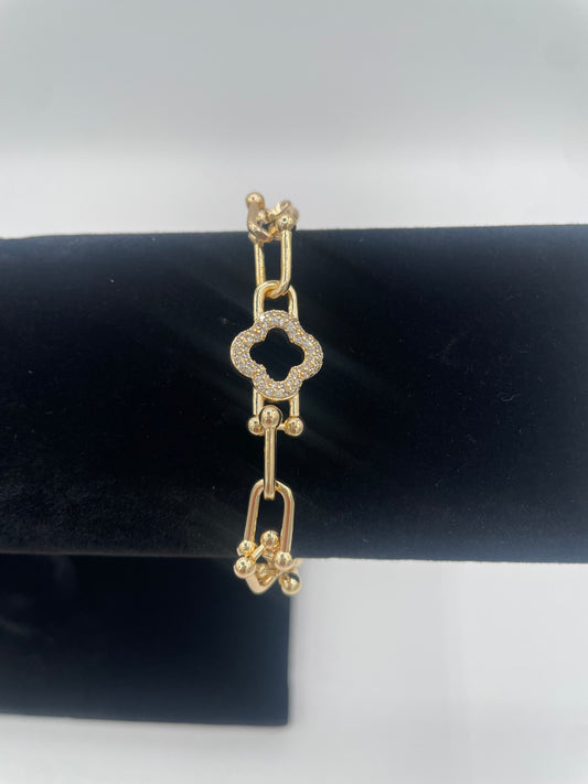 GOLD | RHINESTONE LINK BRACELET